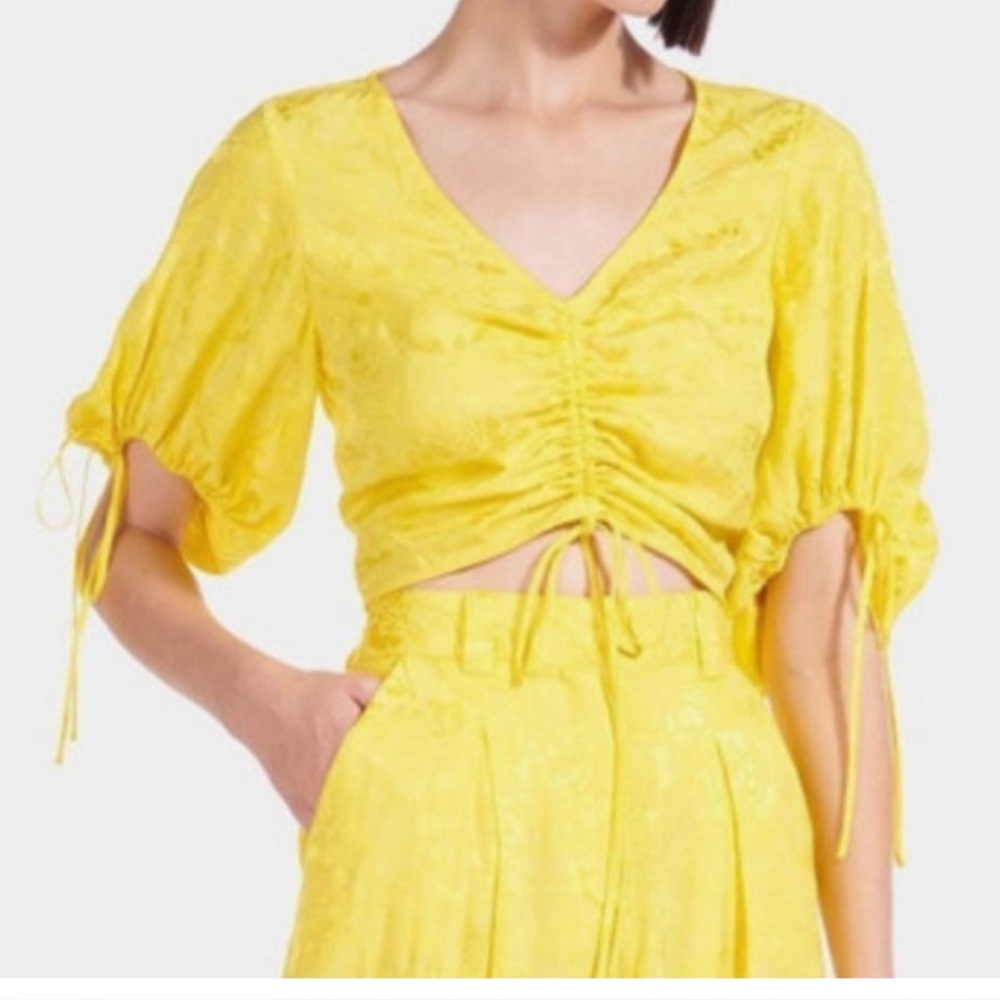 Staud Bloom Crop Top in Buttercup